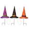 23&#x22; Multicolor LED Witch Hat Halloween Garden Stakes